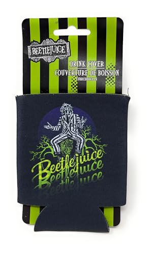 Amscan Gruselige Beetlejuice Party-Getränkeabdeckung, 10,2 x 10,8 cm, perfektes Gastgeschenk für Halloween und Kostümpartys (1 Stück) von amscan