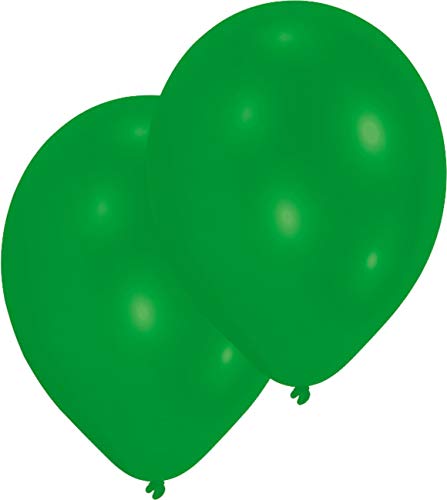 Amscan INT995437 - 10 Latexballons Standard Green 27,5 cm / 11", Luftballon von amscan