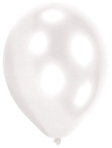 Amscan INT995508 - 50 Latexballons Standard White 27,5 cm / 11", Luftballon von amscan