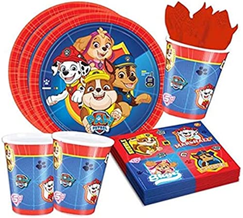 Amscan Paw Patrol - 32-Teiliges Partyset - Teller Becher Servietten - Partydekoration von amscan