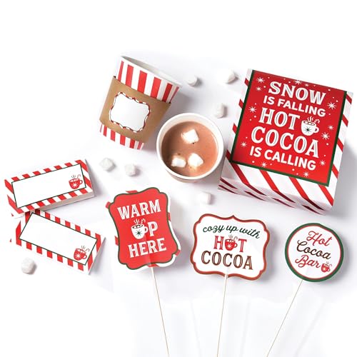 Festive Assorted White, Red & Green Cocoa Bar Party Accessory Kit - Perfect for Christmas & Holiday Celebrations (1 Set) von amscan