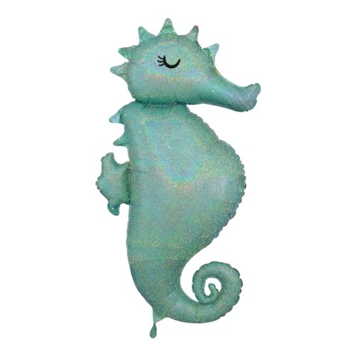 Mermaid Wishes Seahorse SuperShape Foil Balloon 20"/50cm x 38"/96cm P40 von amscan