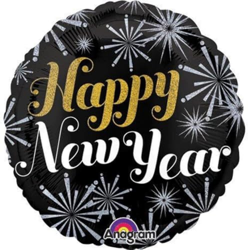 New Year Pizazz Foil Balloons Standard Holographic - S40 von amscan