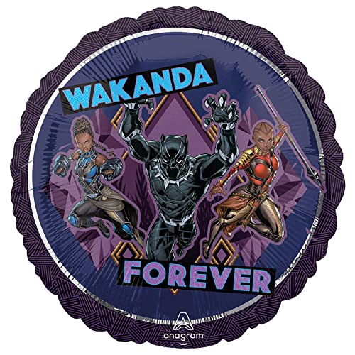 18In Black Panther Foil Balloon von amscan