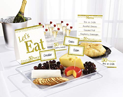 Sparkling Golden Anniversary Buffet Kit /12 von amscan