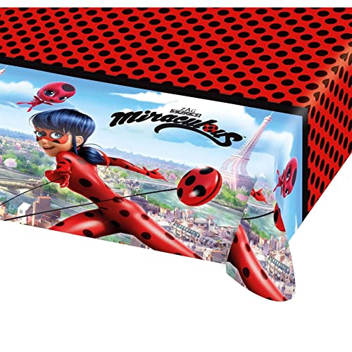 Tischdecke * MIRACULOUS * für eine Mottoparty oder Kindergeburtstag // von Amscan // Ladybug Marienkäfer Superheld Party Geburtstag Table Cover von amscan