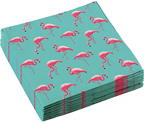 amscan 20 Servietten Flamingo Paradise 33x33cm von amscan