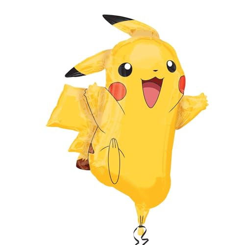 Amscan 2946001 - Super Shape Folienballon Pikachu, Größe circa 62 x 78 cm, Heliumballon, Geburtstag, Dekoration von Anagram