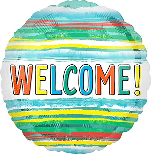 amscan 4117601 Anagram 45,7 cm Welcome Watercolor Stripes HX, Mehrfarbig von amscan