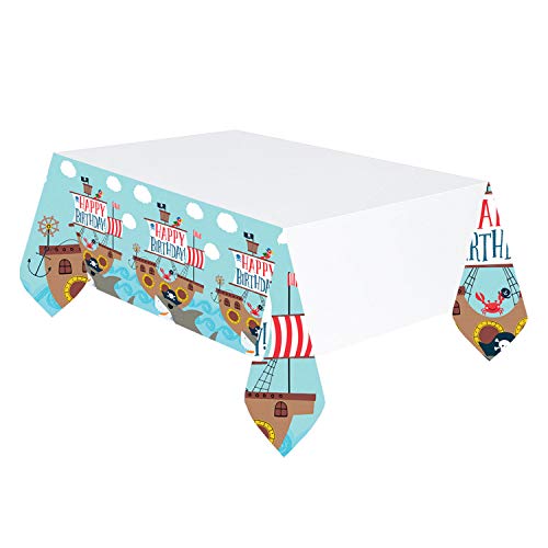 Ahoy Birthday Plastic Tablecover 1.37m x 2.6m von amscan