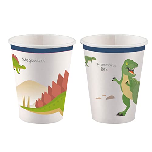 amscan 8 Becher Fröhliche Dinosaurier von amscan