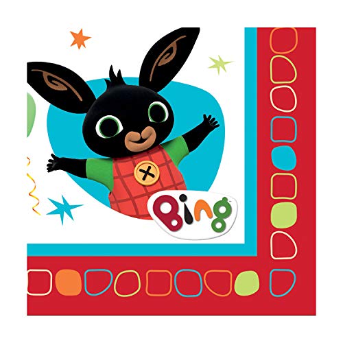 amscan 9901517 Bing Bunny Papierservietten, 16 Stück, Mehrfarbig, 33 cm von amscan