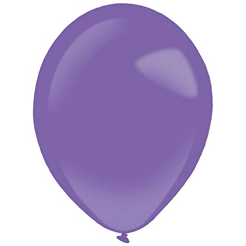 Amscan 9905400 - Latexballons Metallic Lilac, 50 Stück, Durchmesser circa 27,5 cm, Luftballons von amscan