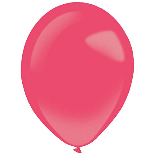 Amscan 9905457 - Latexballons Metallic Apple Red, 50 Stück, Durchmesser circa 35 cm, Luftballons von amscan