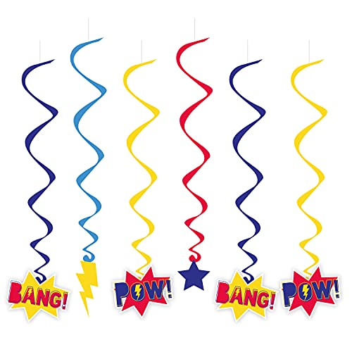 amscan 9909094 Super Hero Swirl Design Dekoration von amscan