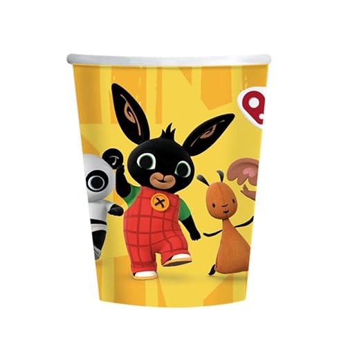 amscan 9911884-66 Bing Bunny Partybecher aus Papier, 8er-Pack, Mehrfarbig von amscan