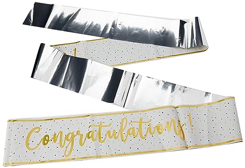 amscan 9912407 WG Banner mit Aufschrift Congratulations, mehrfarbig von amscan