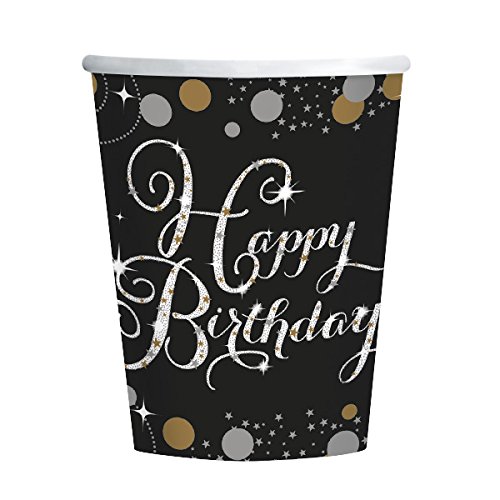 amscan Happy Birthday 8 glitzer Becher von amscan