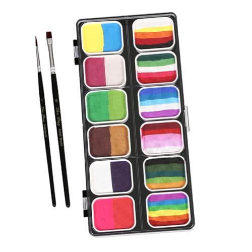 1 Satz Gesichtsmalerei für Kinder Gesichtsgeschmack Pigment Gesichtsmalerei Pigmentmalerei Make-up Palette Make-up Farbpalette Gesichtsöl Farbe Gesichtsmalerei Set Make-up Malset Toner/203 von anfoalfmo