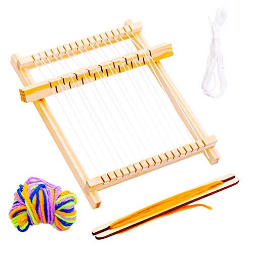 Knitting Machine Wolle Für Webrahmen Komplette Schul Webrahmen Multi Holz Bastelset Hand Knitted Machine Webrahmen Kinder Loom Kit Wooden 20.8 x 19.5 Cm Geschenk Für Anfänger Kinder Home Decoration von anneratteryer