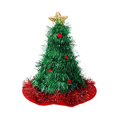 antianzhizhuang Lametta Weihnachtsbaum Hut Grün Hut Lustige Weihnachtsmann Hüte Cosplay Party Kostüm Weihnachtsgeschenk Für Erwachsene Weihnachtsbaum Hut Für Erwachsene Weihnachtsbaum Hut Grün von antianzhizhuang