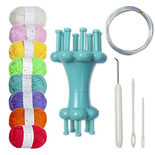 antianzhizhuang Professionelle Strickspulen Webstühle Mit Wollset Kordel Seil Strick Webwerkzeug Mit Bunter Wolle 6 Farben/8 Farben Langlebig von antianzhizhuang