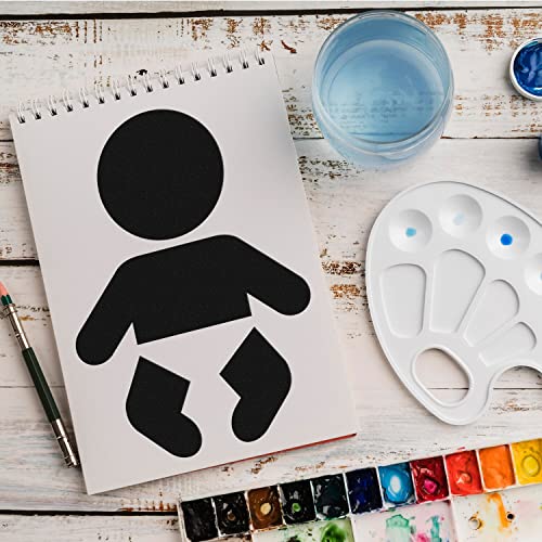 Schablone Baby Silhouette v4 Design Stencil DIY Airbrush Muster Wandgestaltung Sprühschablone 21 x 29 cm von anygoods