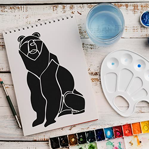 Schablone Baer Tier v6 Design Stencil DIY Airbrush Muster Wandgestaltung Sprühschablone 15 x 21 cm von anygoods