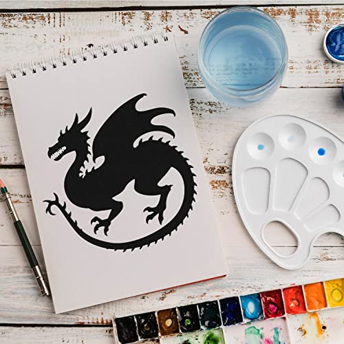 Schablone Drache Fabelwesen v1 Design Stencil DIY Airbrush Muster Wandgestaltung Sprühschablone 15 x 15 cm von anygoods