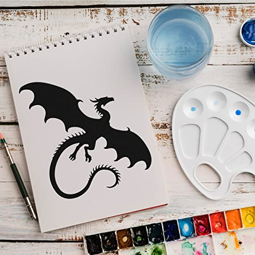 Schablone Drache Fabelwesen v2 Design Stencil DIY Airbrush Muster Wandgestaltung Sprühschablone 15 x 15 cm von anygoods