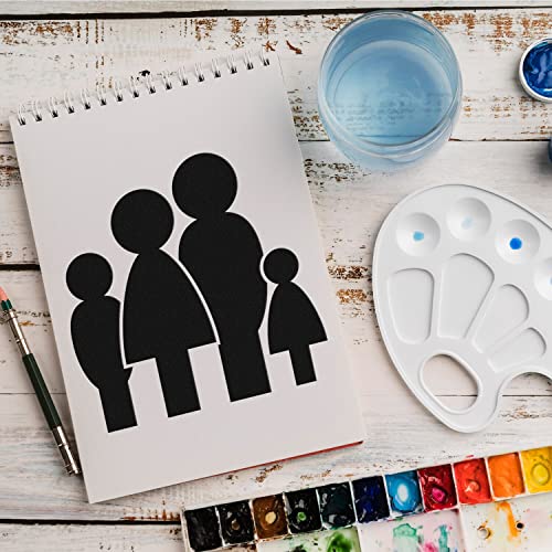 Schablone Familie Menschen v5 Design Stencil DIY Airbrush Muster Wandgestaltung Sprühschablone 15 x 15 cm von anygoods