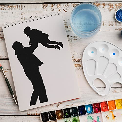 Schablone Familie Menschen v8 Design Stencil DIY Airbrush Muster Wandgestaltung Sprühschablone 15 x 21 cm von anygoods