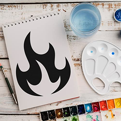 Schablone Feuer Outdoor v5 Design Stencil DIY Airbrush Muster Wandgestaltung Sprühschablone 33 x 46 cm von anygoods