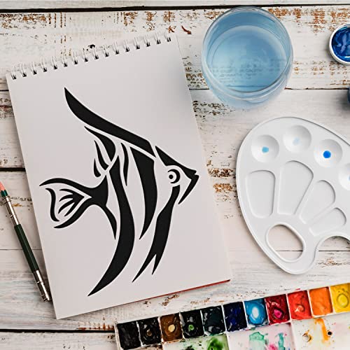 Schablone Fisch Wasser v8 Design Stencil DIY Airbrush Muster Wandgestaltung Sprühschablone 15 x 21 cm von anygoods