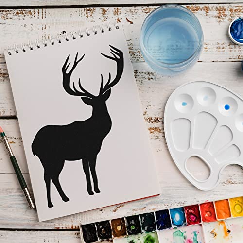 Schablone Hirsch Wald v1 Design Stencil DIY Airbrush Muster Wandgestaltung Sprühschablone 15 x 21 cm von anygoods