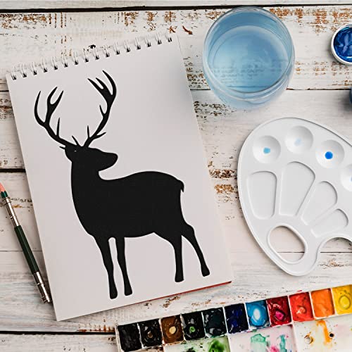 Schablone Hirsch Wald v2 Design Stencil DIY Airbrush Muster Wandgestaltung Sprühschablone 21 x 29 cm von anygoods