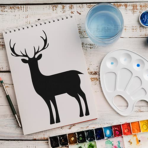 Schablone Hirsch Wald v5 Design Stencil DIY Airbrush Muster Wandgestaltung Sprühschablone 21 x 29 cm von anygoods