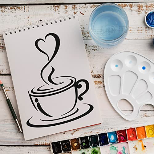 Schablone Kaffee Tasse v2 Design Stencil DIY Airbrush Muster Wandgestaltung Sprühschablone 15 x 21 cm von anygoods