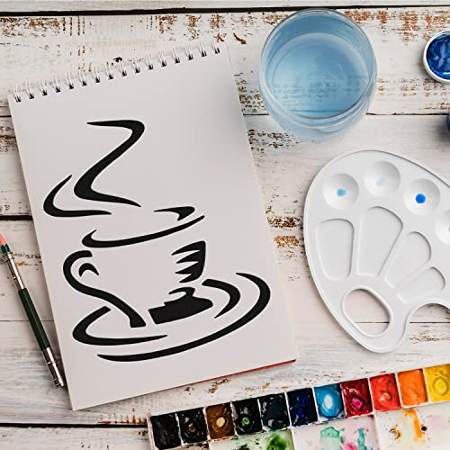 Schablone Kaffee Tasse v3 Design Stencil DIY Airbrush Muster Wandgestaltung Sprühschablone 15 x 21 cm von anygoods