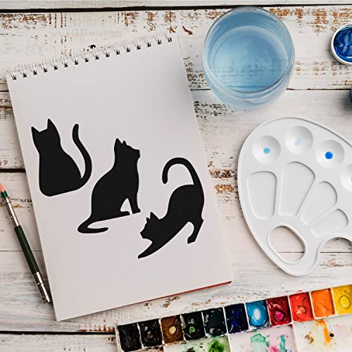 Schablone Katzen Tiere v14 Design Stencil DIY Airbrush Muster Wandgestaltung Sprühschablone 33 x 33 cm von anygoods