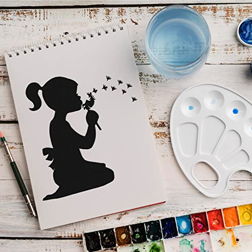 Schablone Kinder Silhouette v3 Design Stencil DIY Airbrush Muster Wandgestaltung Sprühschablone 15 x 15 cm von anygoods