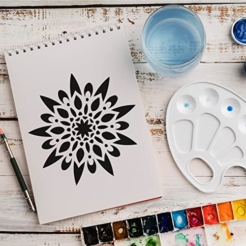 Schablone Mandala Muster v10 Design Stencil DIY Airbrush Muster Wandgestaltung Sprühschablone 21 x 21 cm von anygoods