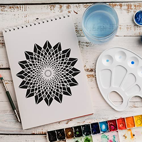 Schablone Mandala Muster v11 Design Stencil DIY Airbrush Muster Wandgestaltung Sprühschablone 21 x 21 cm von anygoods