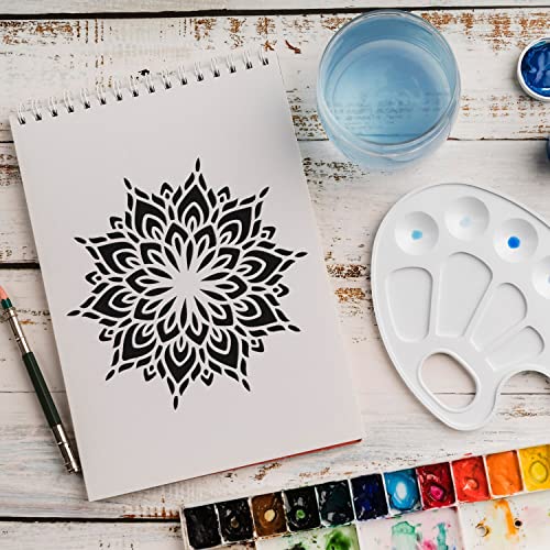 Schablone Mandala Muster v14 Design Stencil DIY Airbrush Muster Wandgestaltung Sprühschablone 50 x 50 cm von anygoods