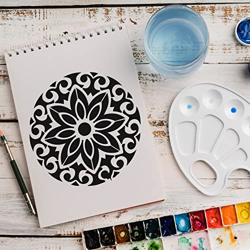 Schablone Mandala Muster v4 Design Stencil DIY Airbrush Muster Wandgestaltung Sprühschablone 21 x 21 cm von anygoods