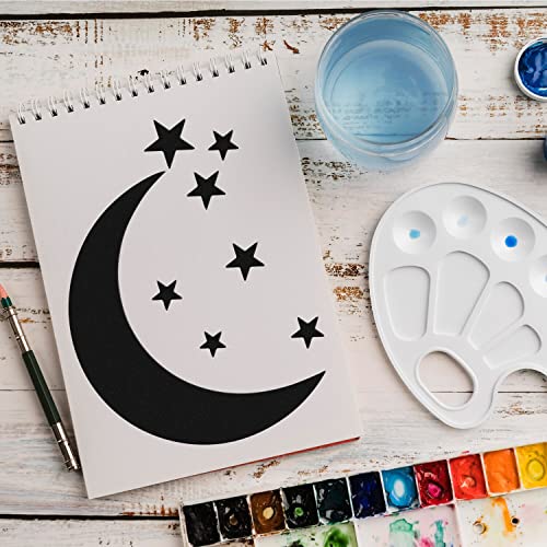 Schablone Mond Sterne v1 Design Stencil DIY Airbrush Muster Wandgestaltung Sprühschablone 21 x 29 cm von anygoods