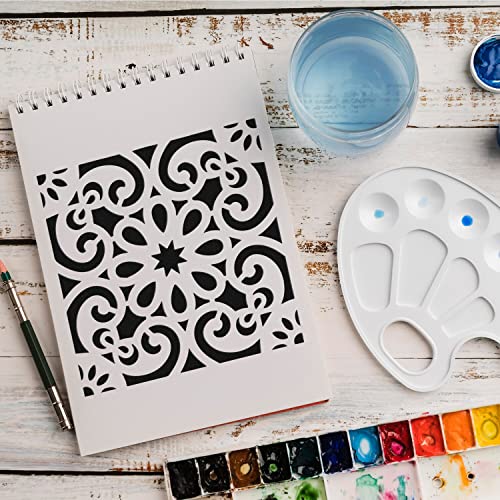 Schablone Ornamente Muster v3 Design Stencil DIY Airbrush Muster Wandgestaltung Sprühschablone 15 x 15 cm von anygoods