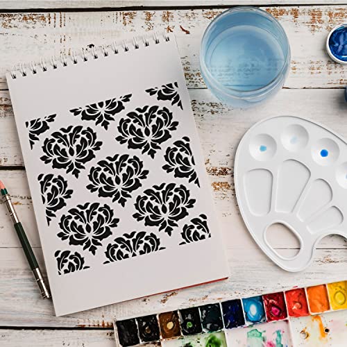 Schablone Ornamente Muster v9 Design Stencil DIY Airbrush Muster Wandgestaltung Sprühschablone 33 x 33 cm von anygoods