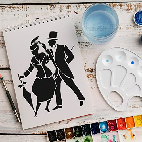 Schablone Paerchen Mensch v4 Design Stencil DIY Airbrush Muster Wandgestaltung Sprühschablone 15 x 21 cm von anygoods