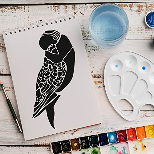 Schablone Papageien Vogel v4 Design Stencil DIY Airbrush Muster Wandgestaltung Sprühschablone 50 x 70 cm von anygoods